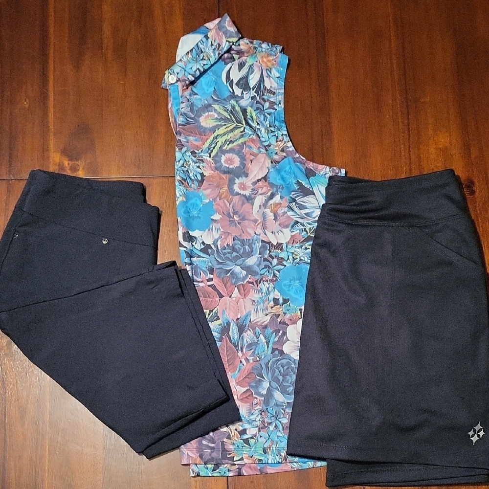 Floral Nike Golf Polo, Golf Shorts & Skort